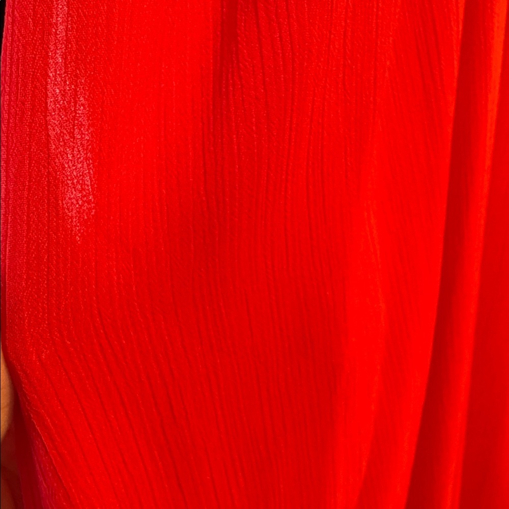 Badgley Mischka Celebrity Gown, Red Chiffon, Size 4 - Picture 14 of 15